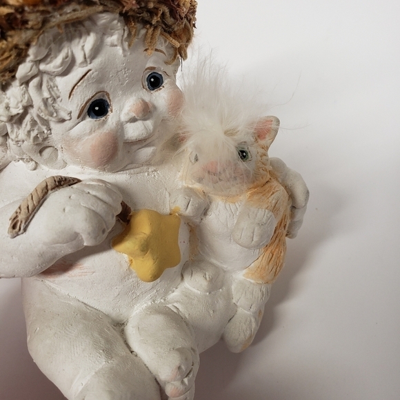 Dreamsicles 4" Angel with Star Kitty Cat 1993 Vintage Figurine - Picture 7 of 9